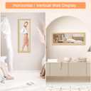 13x39 Wood Frame, Rustic Natural Wooden 39x13in Poster Picture Frame, Modern Beige Woodgrain 13 x 39inch Gallery Wall Photo Frame with HD Plexiglass, Horizontal Vertical Wall Mounting Display 1pcs