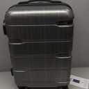 Coolife Luggage Expandable(only 28") Suitcase PC+ABS Spinner Built-In TSA lock 20in 24in 28in Carry on (Charcoal)