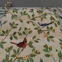 Farmhouse Bird Print Chair Cushions with Ties U-Shaped Soft Comfortable Chair Pads Non Slip Seat Cushions for Indoor Dining Room and Kitchen Chairs (White, 16"x16")