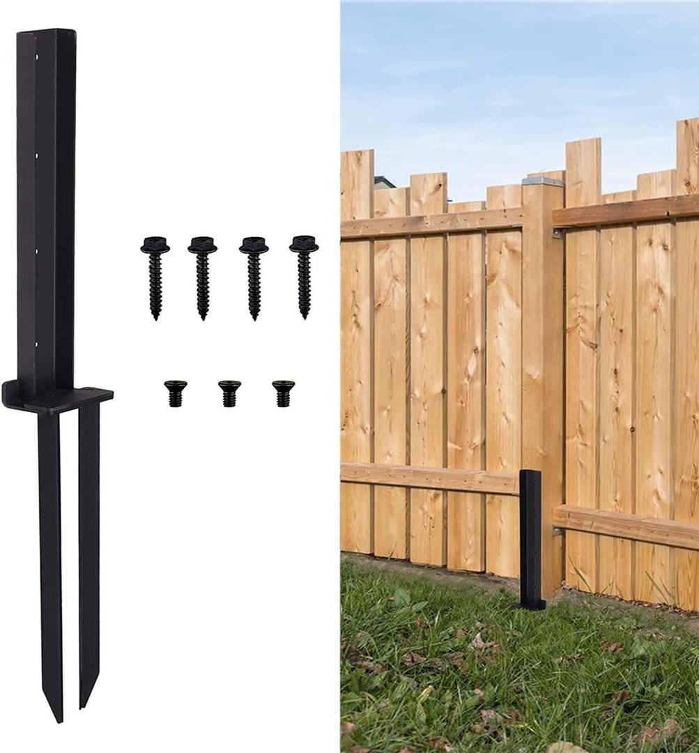 Fence Post Repair kit, Heavy-Duty Anchor grounding Nail, Fence Post Support Pile, Used for Repairing Damaged Fence gate Posts, Wooden Frames, and Fences