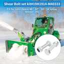 10 Sets of Snow Blowers Parts,19H1914 Shear Bolts and M40333 Nuts Replacement for John Deere 46" 47" 50" 54" Tractor-Mounted Snowblower,Steel Hex Head Bolt Bolts and Nuts Kit for Equipment/Machinery
