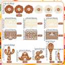24 Pcs Mexican Fiesta Cake Toppers Mini Mexican Papel Picado Banner Cinco De Mayo Cactus Pepper Sombrero and Flower Cake Decor for Fiesta Themed Party Decorations