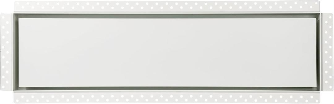 Zion Steel Return Air Grille 8" x 30" Flush Mount Stainless Steel White Modern