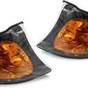 Nakkaa Pair Turn Signal Corner Light Compatible with E46 3 Series 325i 325Xi 330i 330Xi 2002-2005 Amber Front Parking Signal Corner Lamp Left Right 63137165859 63137165860