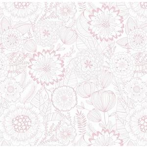 CiCiwind Peel and Stick Wallpaper Pink and White Floral Contact Paper Removable Self Adhesive Modern Eco-Friendly Decorative Bathroom Bedroom Cabinet Papel Tapiz para Pared 17.3" x 78.7" 2Pack