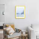 wyooxoo 18x24 Poster Frame Yellow Made of Solid Wood Picture Frames Display Pictures 16x20 with Mat or 18x24 Without Mat Colorful Frame For Horizontal Vertical Wall Mounting