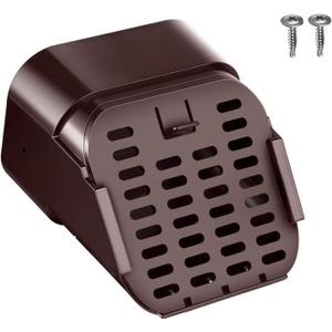 3"x4" Type-A Gutter Downspout Extensions Gutter Downspouts Downspout Diverter Outlet Filter and Leaf Guard for Bottom of Downspouts Extender (Brown)