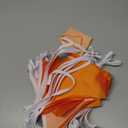 10M/ 32Ft Triangle Flag Fabric Banner Cotton Pennant Garland Cloth Bunting for Fall Decor Autumn Wedding Birthday Party Thanksgiving Day Home Nursery Outdoor Garden Hanging Decoration (Orange+36Pcs)