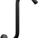 NearMoon S Shaped Shower Head Riser Arm, Shower Extender Arm with Flange, Standard 1/2" Connection- Bathroom Accessory (10 Inch, Matte Black)