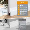 GroTheory 2 Pack Door Draft Stopper, Under Door Sweep for Exterior & Interior Doors, Weather Stripping Door Seal, Garage Window Blocker Noise Cold Air Insulation, Draft Guard White 2" W x 39" L