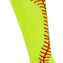 Century Star Softball Baseball Socks for Women Girls Youth Multi-sport Athletic Socks (X-Small, Neon Yellow)
