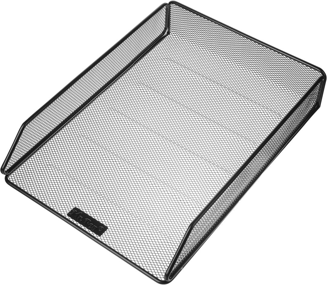 Mr. Pen Mesh Desk Organizer - Single Tray with Letter Tray, File Holder for Desk Paper Management (13.4" x 9.8" x 2.6")