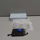 Blue Light Blocking Glasses - Fashion Square Eyeglasses, Anti UV Ray Computer Gaming Glasses Blue Blockers for Women/Men (Black & Transparent)