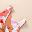 WASAIGOOD Newborn Baby Girl Two Piece Swimsuit Floral Knotted Swim Top and Bottom Tankini Bikini Set Infant Bathing Suit Girl (18-24 Months)