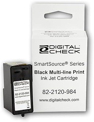 Original Genuine Burroughs 82-2120-984 SmartSource Check Scanner Ink Cartridge (75-0860-915) - Identical to Unisys 80-2120-873 SmartSource Ink Cartridge (802120873, 822120984, 750860915) Black