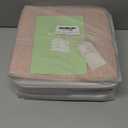 11 Inch Cube Storage Bins, 4 Pack Fabric Storage Cubes with Rope Handles, Organizer Baskets for Closet Shelves, Clothes and Home Organization(White/Pink)