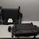 HIGH POINT SPORTS Foldable Stadium Seat Portable Folding Stadium Chairs Padded Bleacher Seat Cushion Bleacher Chair with Armrest and Cup Holder (Black-grey2)