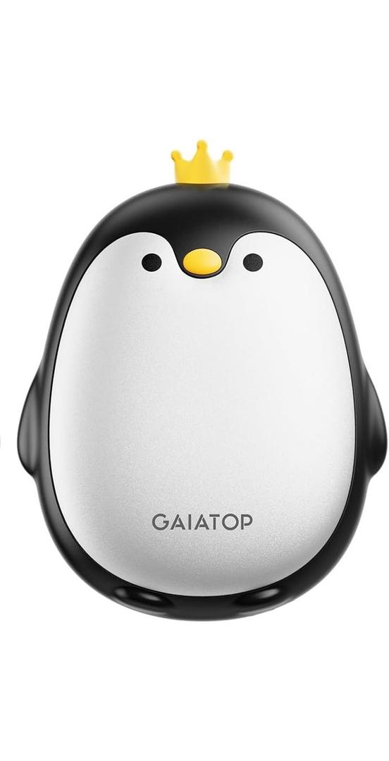Gaiatop Magnetic Hand Warmers Rechargeable 1 Pack, 3 Settings Pocket-Sized Cute Penguin, Fast Hot Hands Reusable Portable Electric Heater for Camping Hunting Golf, Gifts for Women Men