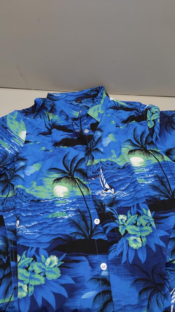 Hawaiian Shirt for Men Blue M