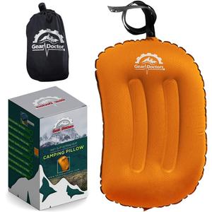 Gear Doctors Camping Pillow, Inflatable Pillow, Camp Pillow, Backpacking Pillow, Inflatable Pillow for Camping, Blow Up Pillow (Orange)