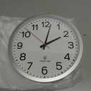 AKCISOT Atomic Wall Clock 12 Inch Clocks for Kitchen, Battery Operated Clock for Bedroom Office Classroom Living Room(Silver)