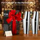 Boston Shaker Set, 4Pcs Professional Cocktail Shaker Set (18oz/28oz), Weighted Stainless Steel Bar Shaker for Bartending, Leakproof & Dishwasher Safe, Ideal for Bar and Professional Bartender