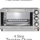 Hamilton Beach Countertop Toaster Oven & Pizza Maker Large 4-Slice Capacity, Stainless Steel (31401)