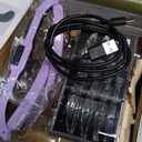 Magnifying Glass with Light 1.5X to 5.0X, Rechargeable Magnifying Glasses Head Magnifier, Lighted Magnify Glass with 4 Detachable Lenses, Magnifier Headset for Close Work Hobbies Jewelry (Purple)