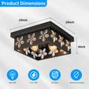 10 Inch Black Flush Mount Ceiling Light Fixtures
