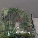 Prelit 50LED - 9 Ft by 12 Inch Christmas Garland with Lights Timer, Real Touch Norfolk Pine Cedar Garland 150 Cypress & 50 Norfolk PE Tips Berries Pine Cones for Indoor Fireplace Mantle Table Decor