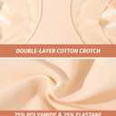 High Waisted Boyshorts Underwear for Women Tummy Control Sexy Mesh No Show Shapewear Panties for Ladies (Beige, L)