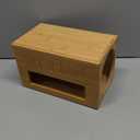 Bamboo Garbage Bag Dispenser Roll Holder - Wall Mount Trash Bag Organizer for 13-33 Gallons, Under Sink Kitchen Grocery Bag Storage Container (Natural, Standard 1-slot)