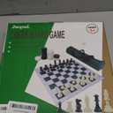 Juegoal 20" Portable Chess & Checkers Set, 2 in 1 Travel Board Games for Kids and Adults, Folding Roll up Chess Game Sets, Extra 26 Checker Pieces, Tournament Thick Mousepad Mat with Storage Bag