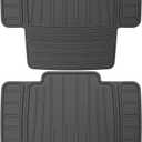 insefocc TPE Car Seat Protector for Child Car Seat, Waterproof Anti‑Slip No Imprints Car Seat Cover, Universal Booster Seat Protector for Baby & Pet, BPA‑Free Under Seat Car Mat（Black 2pc）