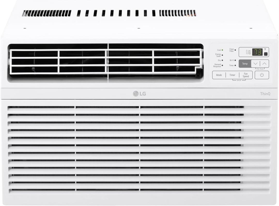 LG 10000 BTU Window Air Conditioners [2023] Remote Control WiFi App Ultra-Quiet Washable Filter Cools 450Sq.Ft for Medium & Large Room AC Unit air conditioner Easy Install White LW1017ERSM1