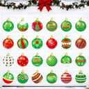 Christmas Garage Door Magnets Decorations, 24 PCS Large Merry Xmas Balls Decor for Outdoor, Christmas Stickers Holiday Weatherproof Magnetic Decal for Car, Refrigerator, Mailbox