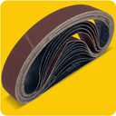 15 Pcs 1-1/8 x 21 Inch Assorted Aluminum Oxide Belt Sander Sanding Belt - 3 Each of 80/120/150/240/400 Grits