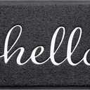 BeneathYourFeet Door Mat (32"x20",Black), Welcome Mat Low Profile Front Doormat Indoor Outdoor Door Non Slip Rugs for Entryway, Patio, High Traffic Areas (1'8" x 2'8" (Rectangular))