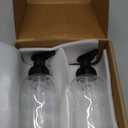 Rejomiik Foaming Soap Dispenser Thick Glass Foam for Bathroom or Kitchen Sink, 12.7 oz Clear Pump Bottles for Hand soap, Body Wash, Black 2 Pack