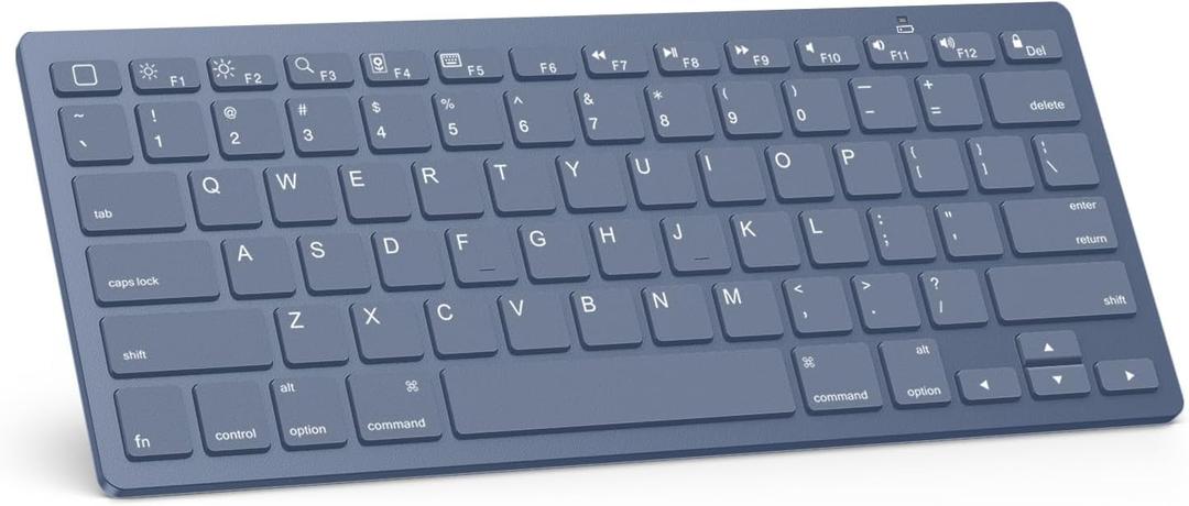 OMOTON Bluetooth Keyboard Compatible with iPad A16 11th 10th Generation, iPad 10.2 (9th/8th/7th), iPad Pro 13/12.9/11 inch, iPad Air/Mini and More iOS Devices, Blue