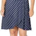 Star Vixen Womens Ss Ballerina Wrap Dress (4X, Navy/White Dot)