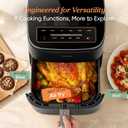 Cosori 9-in-1 TurboBlaze Air Fryer 6 Qt, PFAS-Free Ceramic Coating, 90450F, Precise Heating for Even Results, Air Fry, Roast, Bake, Broil, Dry, Frozen, Proof, Reheat, Keep Warm, 120V, Dark Gray