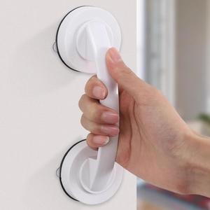 2 Pack Suction Cup Door Handle for Glass, Bathroom Door, Mirror, Cabinet, Strong Vacuum Removable Suction Cup Door Grab Bar, No Drilling, White