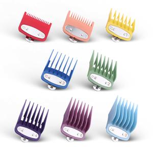 8 Color Professional Hair Trimmer/Clipper Guard Combs Guide Combs with Metal Clip Color Coded Cutting Guides/Combs - 1/16" to 1"(1.5-25mm) -Great for Hair Clippers/Trimmers Attachment