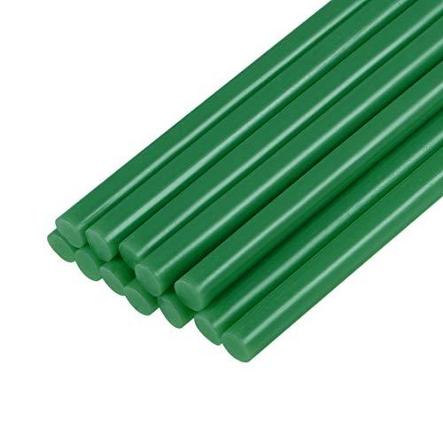 uxcell Mini Hot Glue Sticks for Glue Gun 7mm x 100mm Dark Green 10 pcs