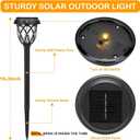 Solar Lights Outdoor 12 Pack Solar Garden Lights Waterproof IP65 Solar Landscape Lights Solar Pathway Lights for Patio, Yard, Driveway Decoration (Warm White