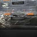 Hanging Tote Kit for Van Shelving Storage, Work Van Organizers and Storage Boxes, 3 Small Parts Tool Box Organizer 63 Compartments and 1 Metal Hanging Organizer Holder, Van Shelf Accessories