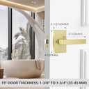 Gold Door Handle Interior,Privacy Door Handles for Bathroom, Satin Brass Heavy Duty Door Lever
