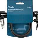 Fender Blockchain 12" Patch Cable, Guitar Cable, Stocking Stuffers, Guitar Accessories, 3-Pack, Angle/Angle