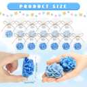 Demissle 40 Pcs Hydrangea Baby Shower Favors Flower Scented Soaps Party Favors Gifts for Guests with Thank You Card for Baby Bridal Shower Wedding Party (Blue)